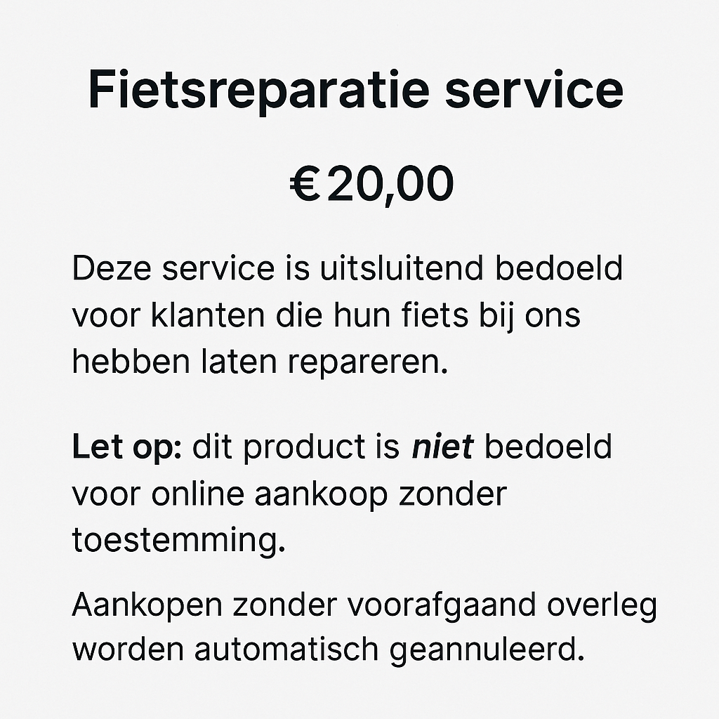 Fietsreparatie service 20