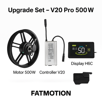 Upgrade Set – V20 / V20 Pro | Controller 45 km/u + Motor 500-750W + H6C Display