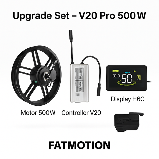 Upgrade Set – V20 / V20 Pro | Controller 45 km/u + Motor 500-750W + H6C Display
