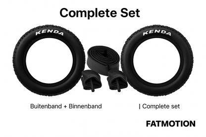 مجموعة الإطارات والأنابيب المزدوجة من FatMotion — إصدار Kenda