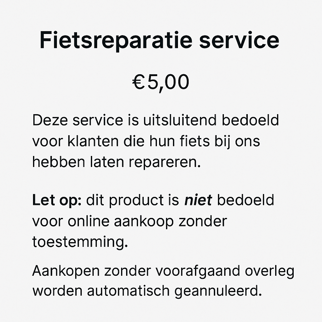 Fietsreparatie service 5