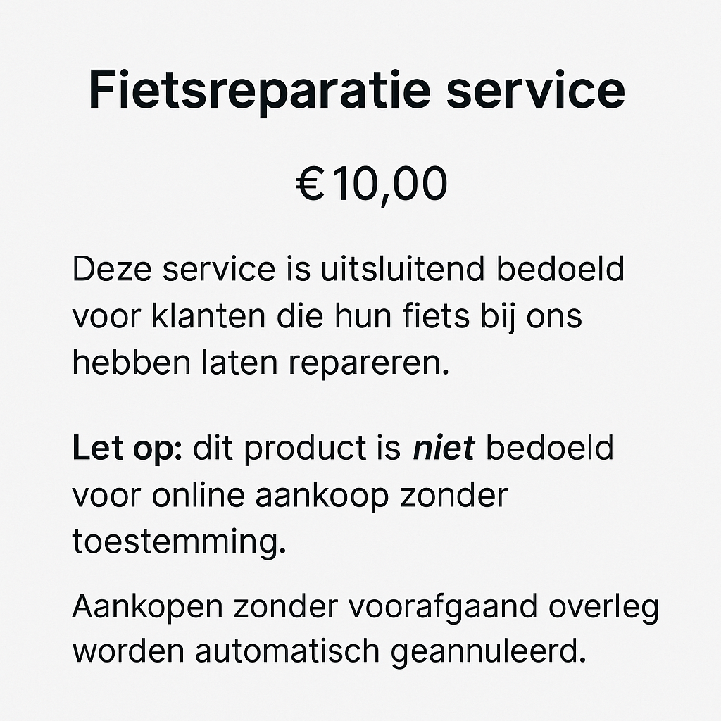 Fietsreparatie service 10