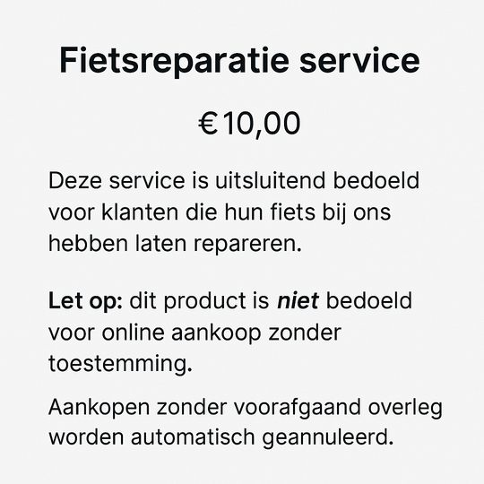 Fietsreparatie service 10