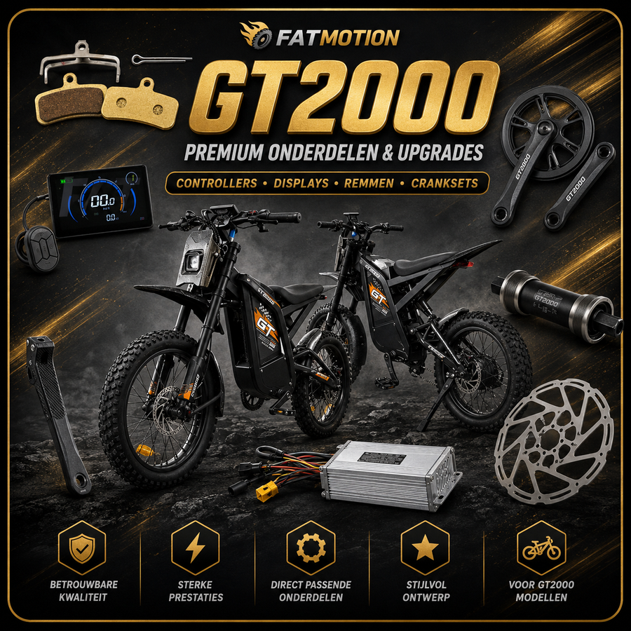 Originele onderdelen en upgrades voor GT2000 fatbikes.