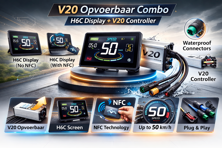 V20 Upgrade Combo – Controller + H6C Scherm (50 km/u)