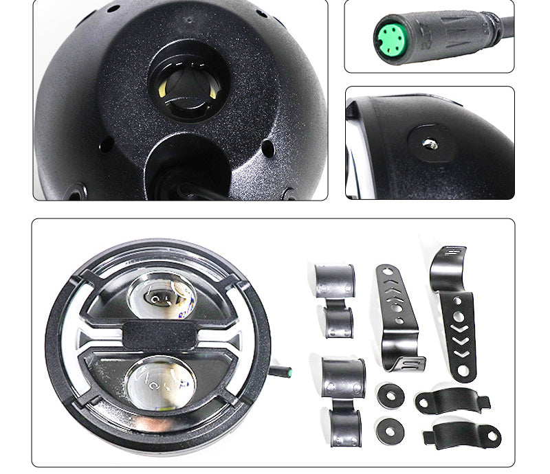 Fatbike koplamp met Richtingaanwijzers