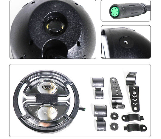 Fatbike koplamp met Richtingaanwijzers